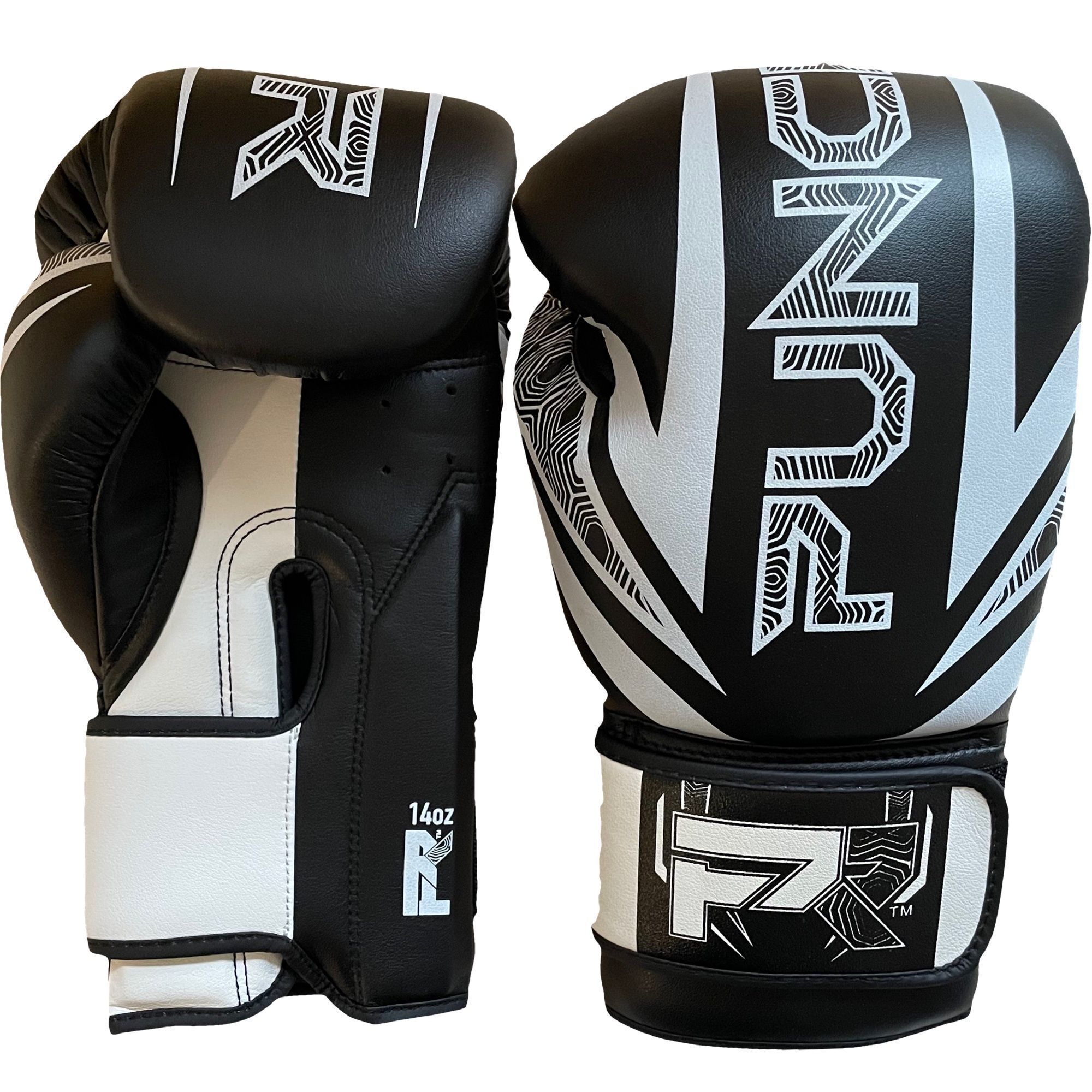 PunchR™ Bokshandschoenen Electric Zwart Wit Microfiber